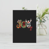 Invitation Schnauzer miniature Lumières de Noël Père Noël Noë (Debout devant)