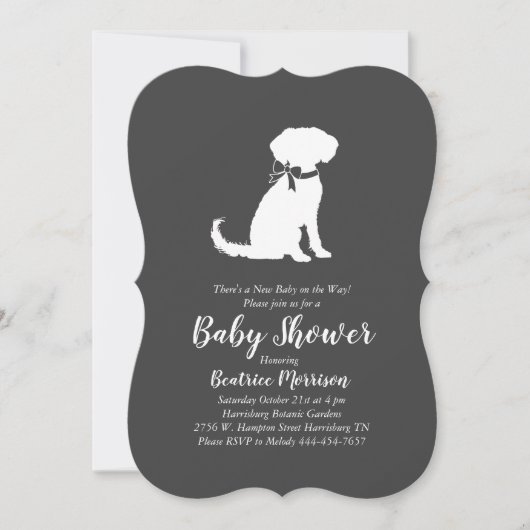 Invitation Schnoodle Chien Baby Douche Neutre (Devant)