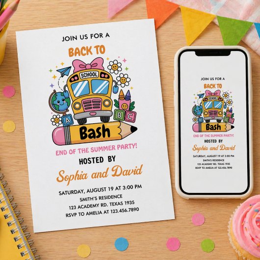 Invitation School’s Back Bash ! 1er anniversaire d'été