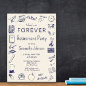 Invitation School's Out Doodle Teacher Retirement Party