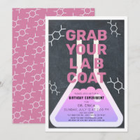 Science Experiment Flask Chalkboard Girl Birthday