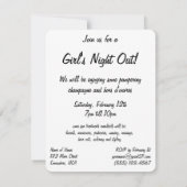 Invitation Science Fiction Filles Night Out Bachelorette Part (Dos)