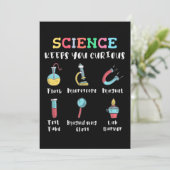 Invitation Science keeps you curious (Debout devant)