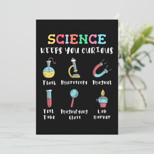 Invitation Science keeps you curious (Debout devant)