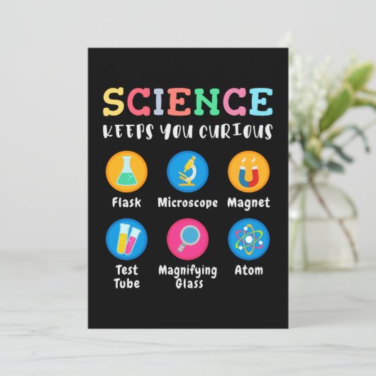 Invitation Science keeps you curious (Debout devant)