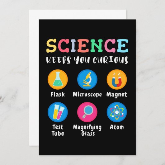 Invitation Science keeps you curious (Devant / Derrière)