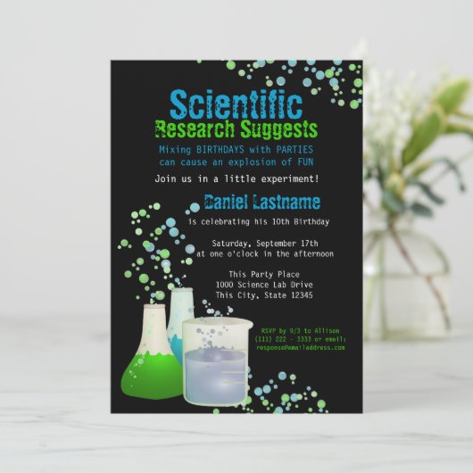 Invitation Science Lab Anniversaire (Debout devant)
