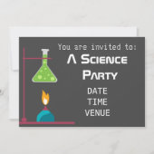 Invitation Science partie chimie expériences Parti (Devant)