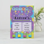 Invitation Science Party - Enfants à thème fête d'anniversair (Debout devant)