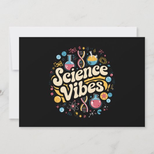 Invitation Science Vibes Groovy Premier Jour de Rentrée Scola (Devant)