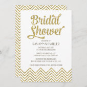 Invitation scintillante de Fête de la mariée de (Devant / Derrière)