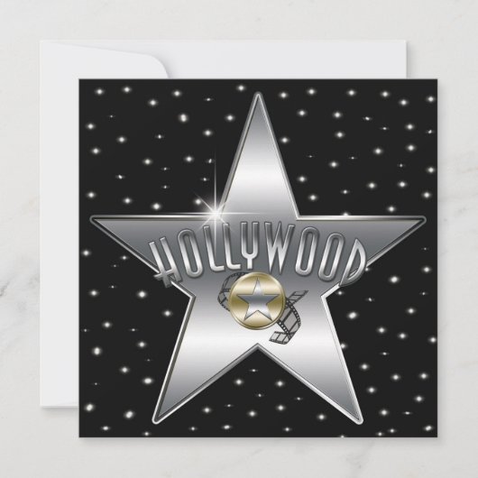 Invitation scintillante de Hollywood vintage Silve (Devant)