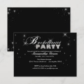 Invitation scintillante de partie de Bachelorette (Devant / Derrière)