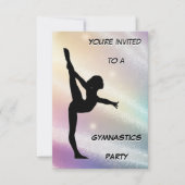 Invitation scintillante pour fête de gymnastique (Devant)