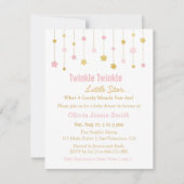 Invitation Scintillement de scintillement de rose d'or de (Devant)