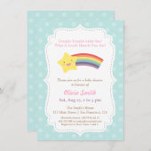 Invitation Scintillement de scintillement peu de baby shower (Devant / Derrière)