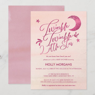 Invitation Scintillement d'invitations de baby shower peu de