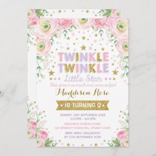 Invitation Scintillement peu de rose d'invitation