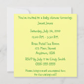 Invitation Scintillement peu d'invitations unisexes de baby (Dos)