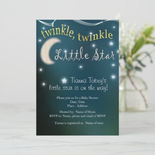 Invitation Scintillement, scintillement, peu d'étoile (Debout devant)