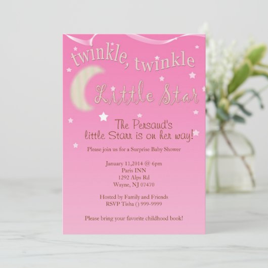 Invitation Scintillement, scintillement, peu d'étoile (Debout devant)