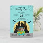 Invitation Scooby-Doo | Anniversaire Éffrayant d'un Halloween (Debout devant)
