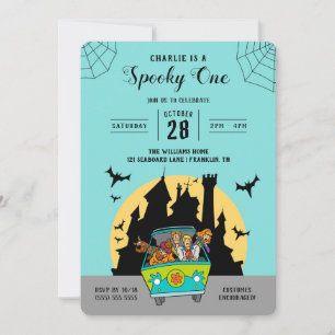 Invitation Scooby-Doo   Anniversaire Éffrayant d'un Halloween