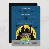 Invitation Scooby-Doo | Anniversaire Éffrayant d'un Halloween (Devant / Derrière)