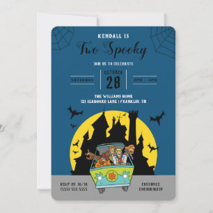 Invitation Scooby-Doo   Deux Anniversaire d'Halloween Éffraya