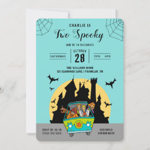 Invitation Scooby-Doo   Deux Anniversaire d'Halloween Éffraya