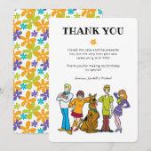 Invitation Scooby-Doo et le Merci d'anniversaire de Gang (Devant / Derrière)