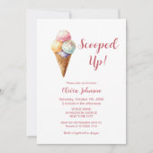 Invitation Scooped Up! Pink Ice Cream Bridal Shower (Devant)