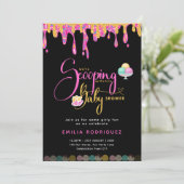 Invitation Scoopup Love Glace Baby Girl Douche (Debout devant)