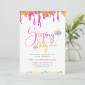 Invitation Scoopup Love Glace Baby Girl Douche (Debout devant)