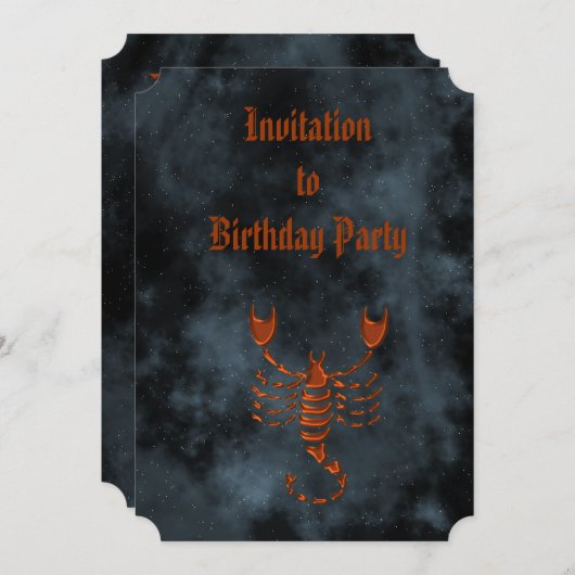 Invitation Scorpio (Devant / Derrière)