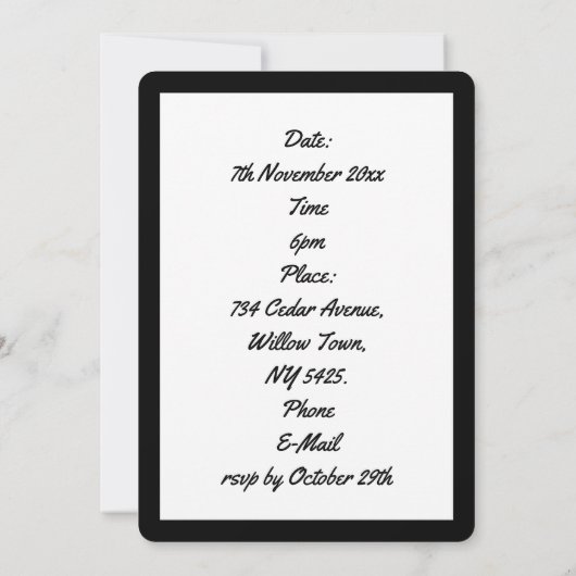 Invitation Scorpio Black Scorpion Star Sign Custom Anniversai (Dos)