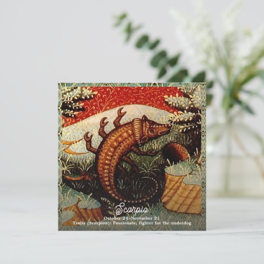 Invitation Scorpio Scorpion signe Zodiac Anniversaire (Debout devant)