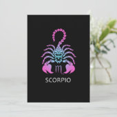Invitation Scorpio SIGNE Zodiaque Scorpio Cadeau Anniversaire (Debout devant)