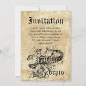 Invitation Scorpio Vintage (Devant)