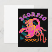 Invitation Scorpio Zodiac Art Propriétaire Cadeau | Mignonne, (Devant / Derrière)