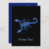 Invitation Scorpion bleu (Devant / Derrière)
