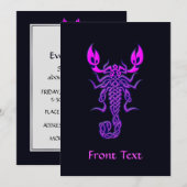 Invitation Scorpion de noeud céleste pourpre (Devant / Derrière)