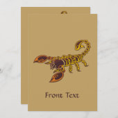 Invitation Scorpion de noeud celtique (Devant / Derrière)