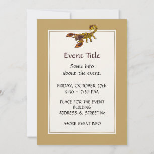 Invitation Scorpion de noeud celtique