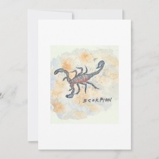 Invitation Scorpion Greeting Card (Devant)