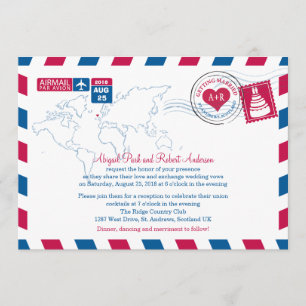 Invitation Scotland Airmail  Mariage