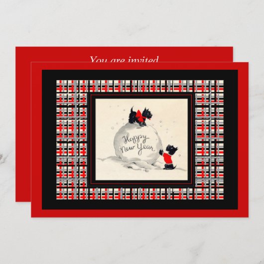Invitation Scottie Dog New Years open house (Devant / Derrière)