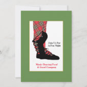 Invitation Scottish Dancing Feed Tartan Peraonalized Party (Devant)