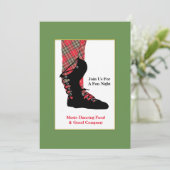 Invitation Scottish Dancing Feed Tartan Peraonalized Party (Debout devant)