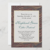 Invitation Scottish Highland Festival Antique Map (Dos)